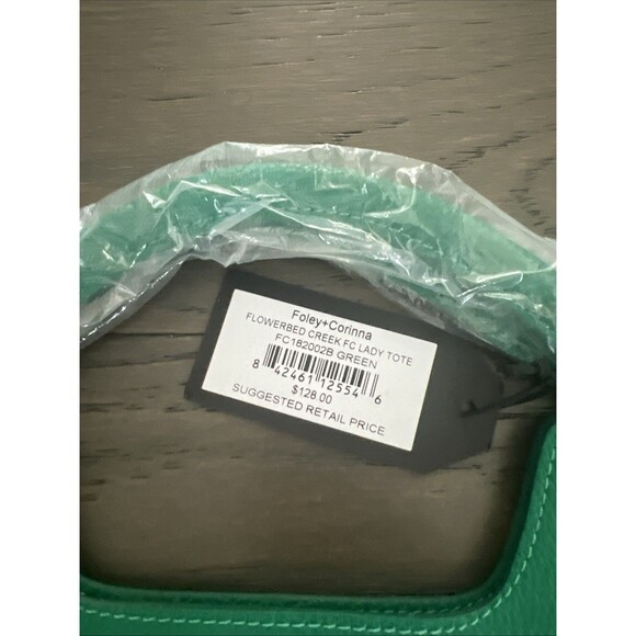 Foley + Corinna Flowerbed Creek FC Green Floral Vegan Leather Tote Bag Purse NWT - Picture 5 of 10